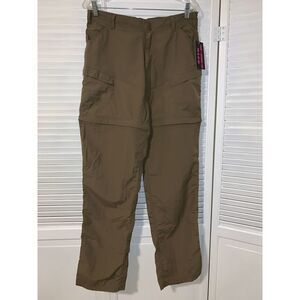 NWT Canyon‎ Creek Brown Nylon Convertible Cargo Pant Large